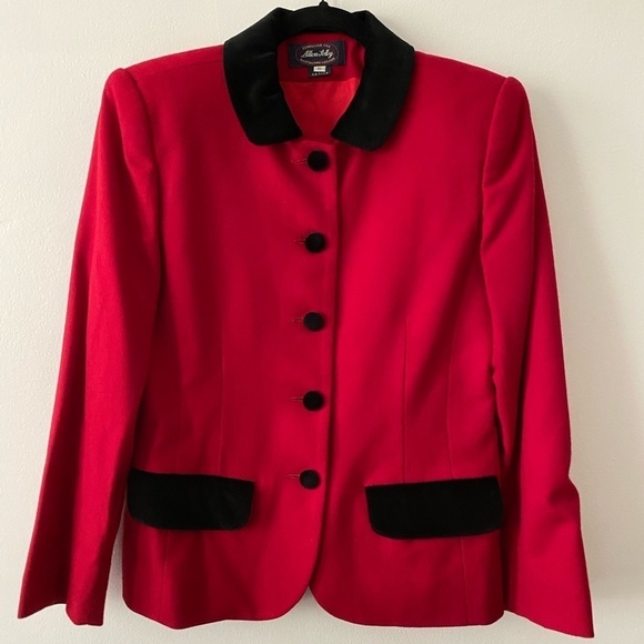 Allen jolly red wool coat/jacket size 6P - Picture 1 of 8
